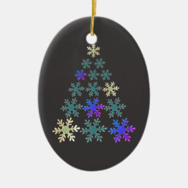 Festiv Elegant Snöflinga Julgran Holiday Julgransprydnad Keramik