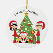 Festiv familj på 3 personlig jul