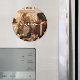 Festiv familjemagnet – Foto och glatt meddelande Magnet
