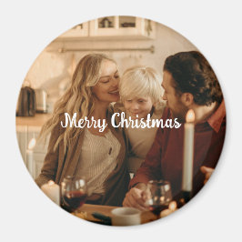 Festiv familjemagnet – Foto och glatt meddelande Magnet
