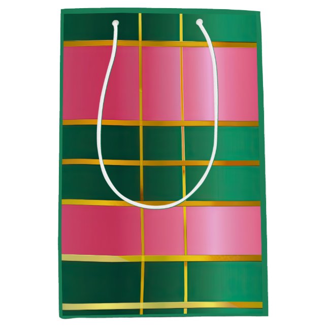 Festiv färgblock rosa & grön (Framsidan)