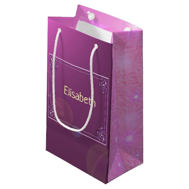 Festiv, färglös, glad liten mönster-presentsäck (Framsidan Vinklad)