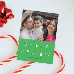 FESTIV FONT FELIZ NAVIDAD PHOTO JULKORT
