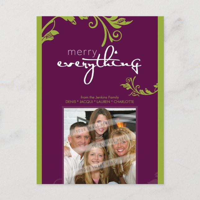 FESTIV FOTOPOSTCARD: Fet vine 3P Helg Vykort (Framsida)