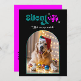 Festiv Fuskluster Rolig Retro Husdjur Hund Jul Fot Julkort