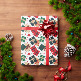 Festiv gåva-i-en-gåva jul presentpapper