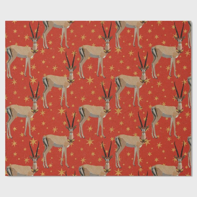 FESTIV GAZELLE Wrapping Papper Presentpapper (Platt)