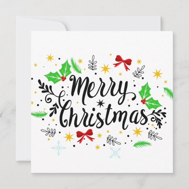 Festiv glad jul   julkort (Framsida)