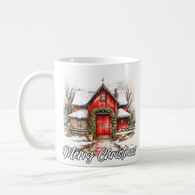 Festiv Glädjande Högtider Lanthus Kaffemugg (Vänster)