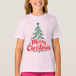 Festiv glädjande jul helgdag hälsning design t shirt
