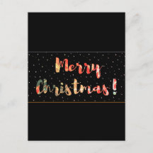 Festiv glädjande jul svart & guld design