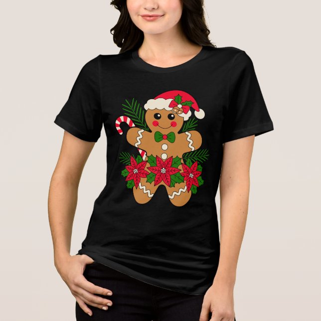Festiv glädje av pepparkakor t shirt (Framsida)