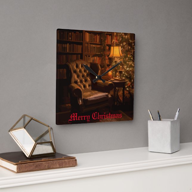 Festiv glöd fyrkantig klocka (Kontor)