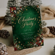 Festiv grön glans Julfest för företag