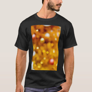 Festiv gyllene julbakgrund med bokeh t shirt