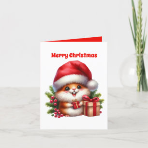 Festiv Hamster God Jul Helgkort