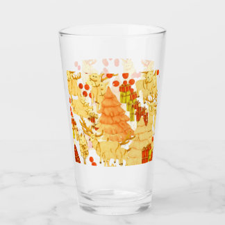 Festiv helgdag med renar och dekoration glaskopp