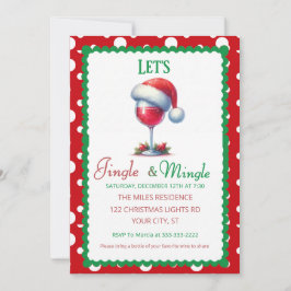 Festiv Jingle och Mingle Holiday Cocktailfest Inbjudningar