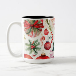 FESTIV JOY CHRISTMAS COFFEE MUGG