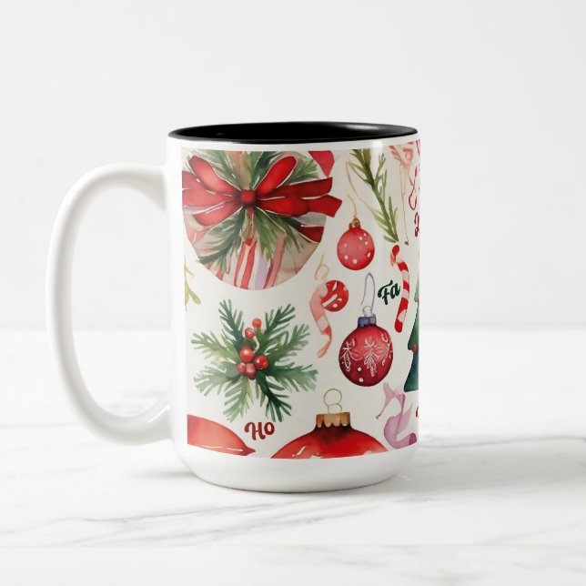 FESTIV JOY CHRISTMAS COFFEE MUGG (Vänster)