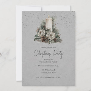 Festiv jul ljus jul inbjudan