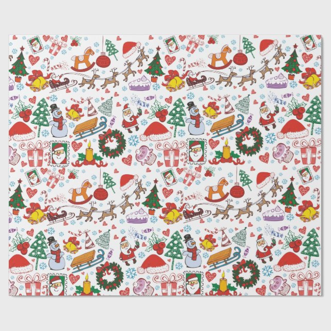 Festiv jul  presentpapper (Platt)