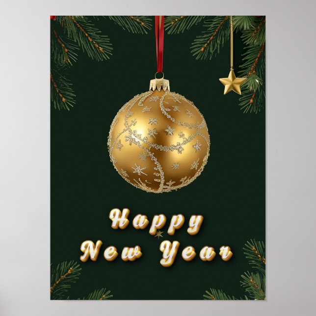 Festiv juldekoration poster (Framsidan)