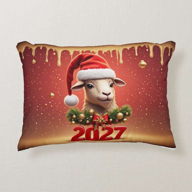 festiv juldesign prydnadskudde (Framsidan)