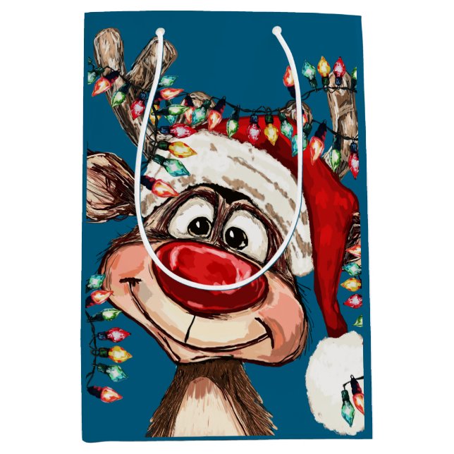 Festiv juldukstält med renar (Framsidan)