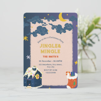 Festiv Julfest Invitation Inbjudningar