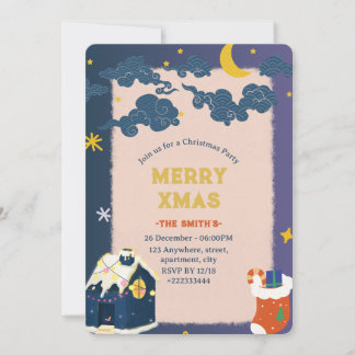 Festiv Julfest Invitation Inbjudningar