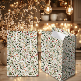 Festiv julgrönska röda bär