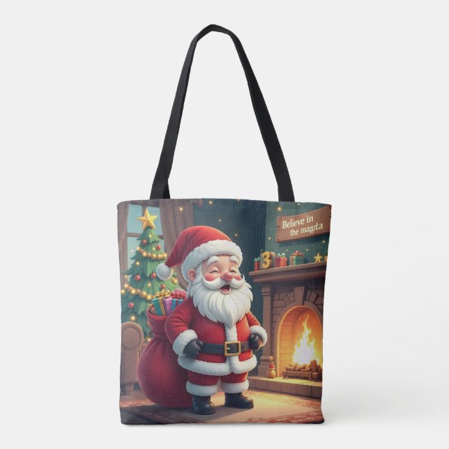 Festiv julheminredning - Juldekoration Tygkasse (Baksida)