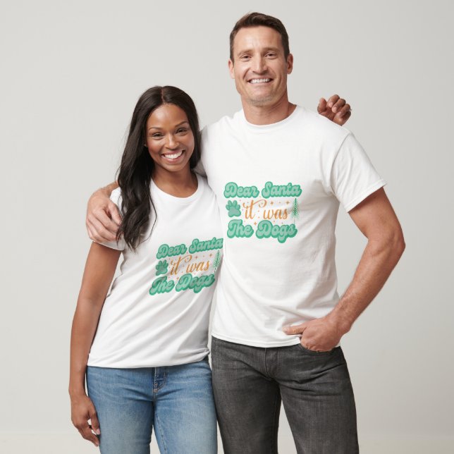 Festiv julhund t shirt (Unisex)