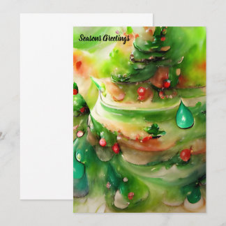 Festiv julkak AI-konst Grön Röd Vit