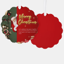 Festiv Julkort med Ornament – Högtid