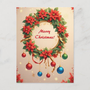 Festiv julkrans 🎄✨Elegant Vykort