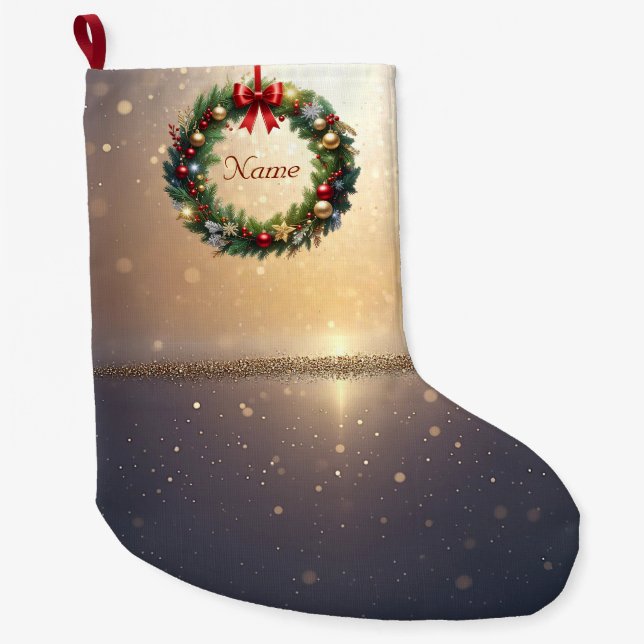 Festiv julkrans julstrumpa (Framsidan)