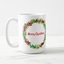 Festiv julkrans med röda bär