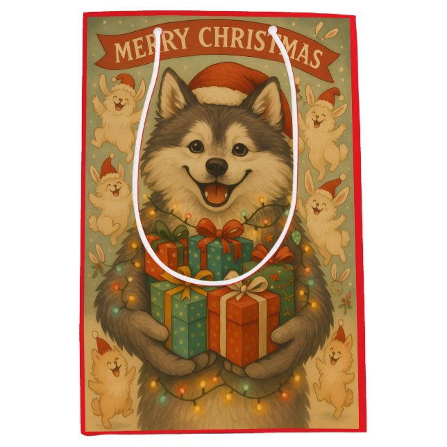 "Festiv jullhund" (Framsidan)