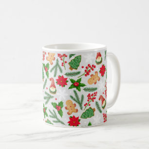 Festiv julmugg med julgodis och pepparkakor Hol Kaffemugg