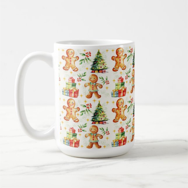 Festiv julpepparkaka  kaffemugg (Vänster)