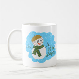 Festiv julsnöman kaffemugg