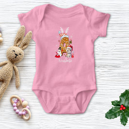 Festiv Kattunge i pepparkakskostym Bokstav A Tjej T Shirt