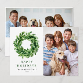 Festiv krans av tallgrenar julgran 3 FOTO Julkort