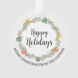 Festiv krans Glad helg Ornament