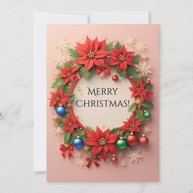 Festiv krans Högljusst jul 🎄✨ Julstjärna Guld (Framsida)