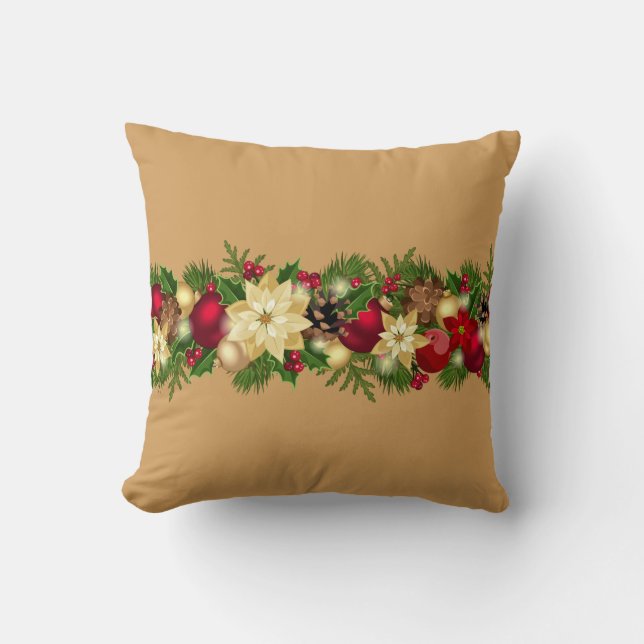 Festiv krans julkudde kudde (Framsida)