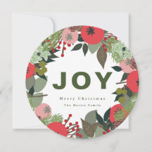 Festiv krans med Joy Typografi