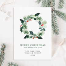 Festiv krans med julbär Julhälsning Holi